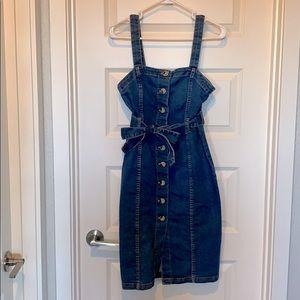 Denim jumper dress